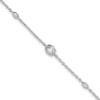 Lab-Grown Diamond Bracelet in 14K White Gold, 5.45mm (3/8 ct. tw.), 6.5 Inch - Sophia Jewelers