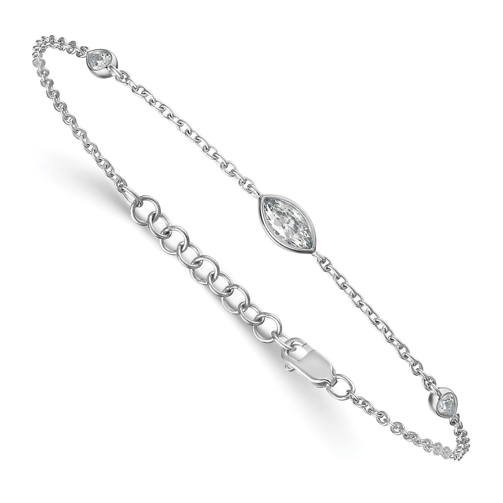 Lab-Grown Diamond Bracelet in 14K White Gold, 4.75mm (1/2 ct. tw.), 6.5 Inch - Sophia Jewelers
