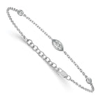 Lab-Grown Diamond Bracelet in 14K White Gold, 4.75mm (1/2 ct. tw.), 6.5 Inch - Sophia Jewelers