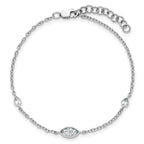 Lab-Grown Diamond Bracelet in 14K White Gold, 4.75mm (1/2 ct. tw.), 6.5 Inch - Sophia Jewelers