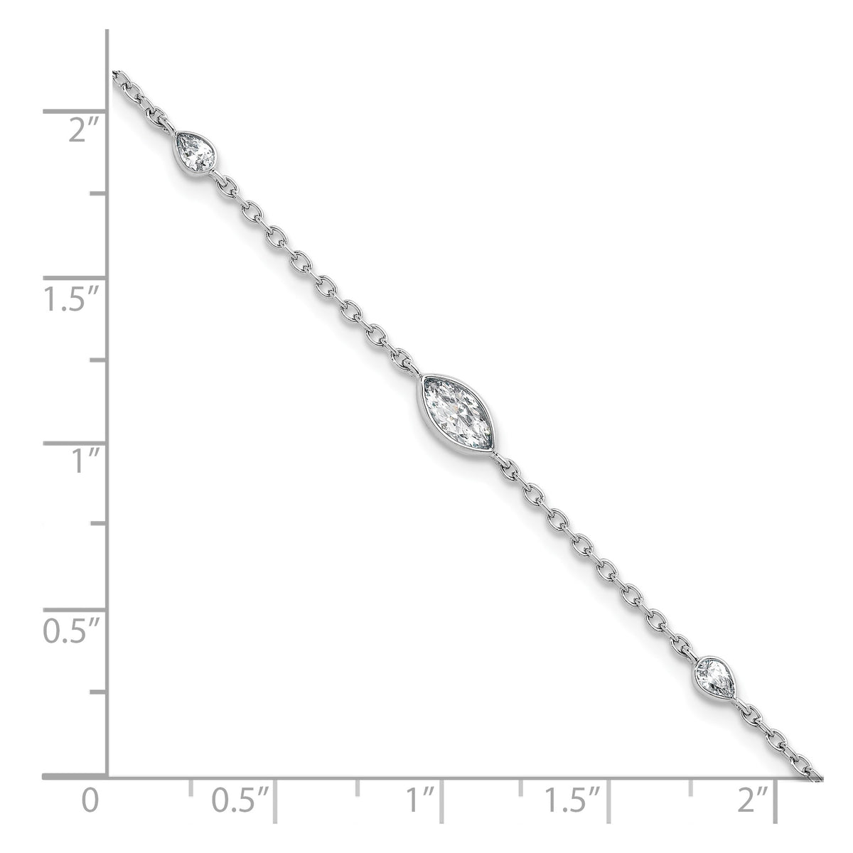 Lab-Grown Diamond Bracelet in 14K White Gold, 4.75mm (1/2 ct. tw.), 6.5 Inch - Sophia Jewelers