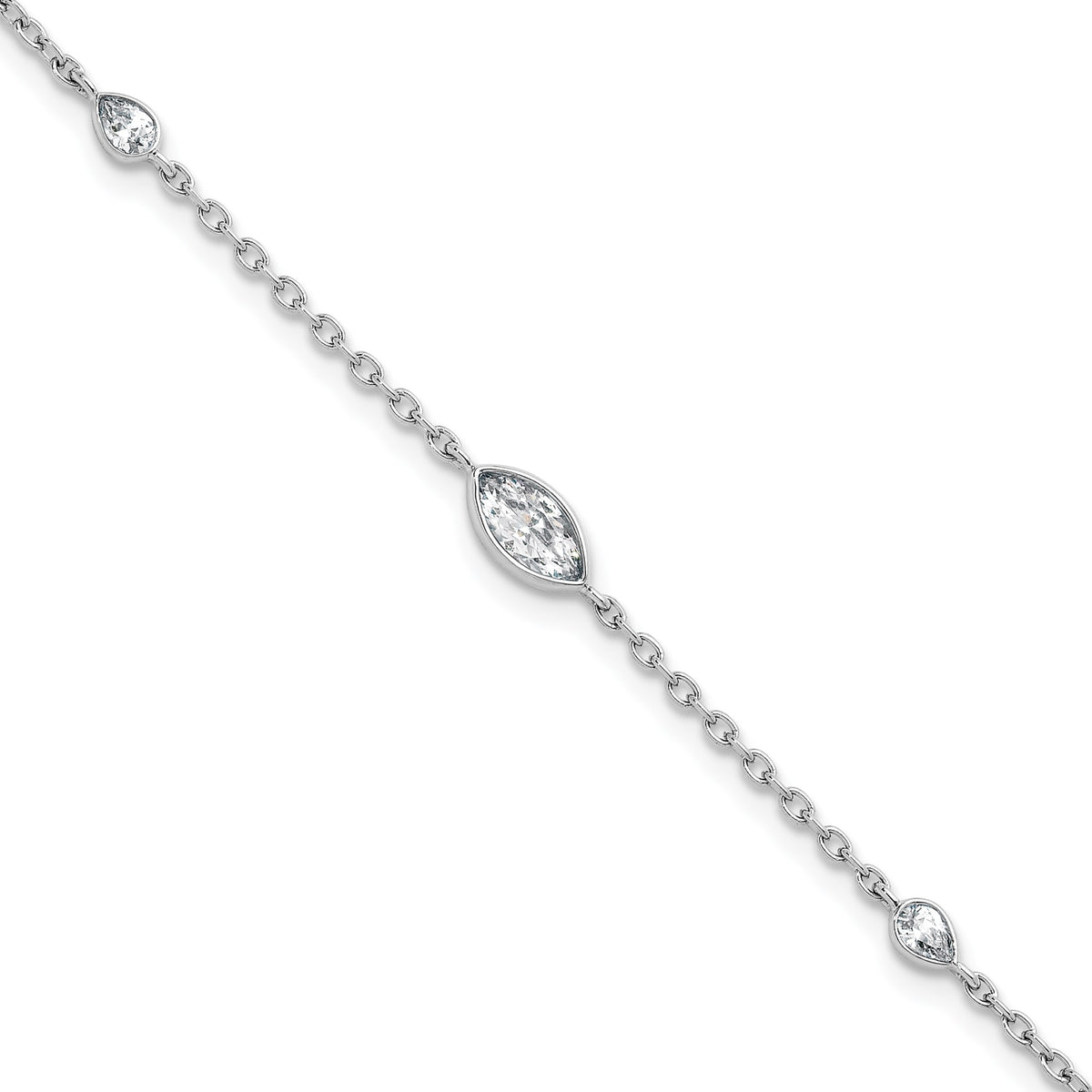 Lab-Grown Diamond Bracelet in 14K White Gold, 4.75mm (1/2 ct. tw.), 6.5 Inch - Sophia Jewelers