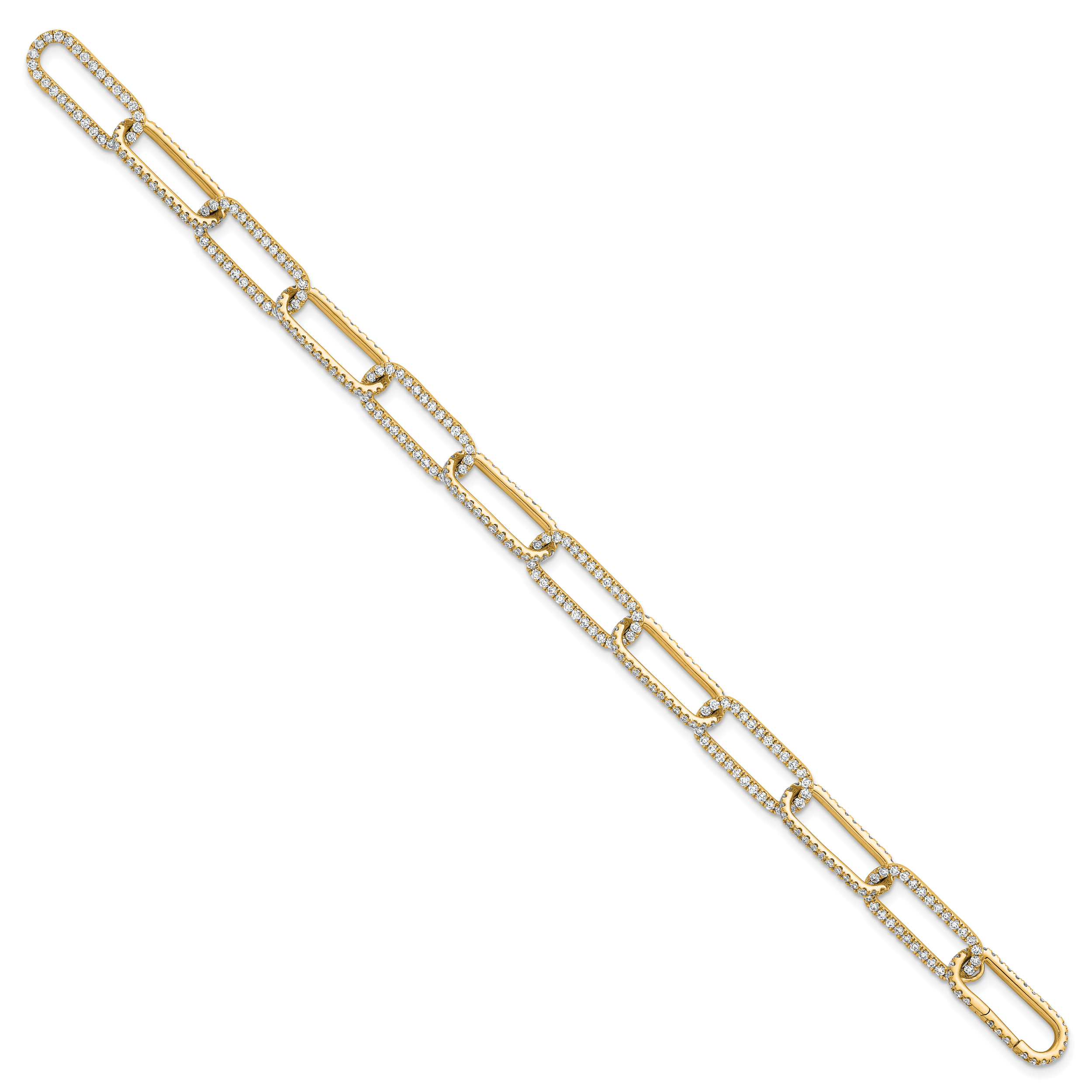 True Origin 14k 3 1/2 carat Lab Grown Diamond VS+ F+ 7 inch Link Bracelet with a 1 inch extension Secondary image