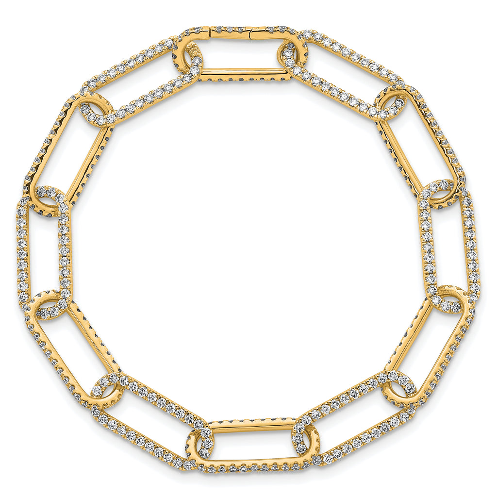 True Origin 14K Yellow Gold 3 1/2 carat Lab Grown Diamond VS+ F+ 7 in with 1 in extension Complete L - Sophia Jewelers