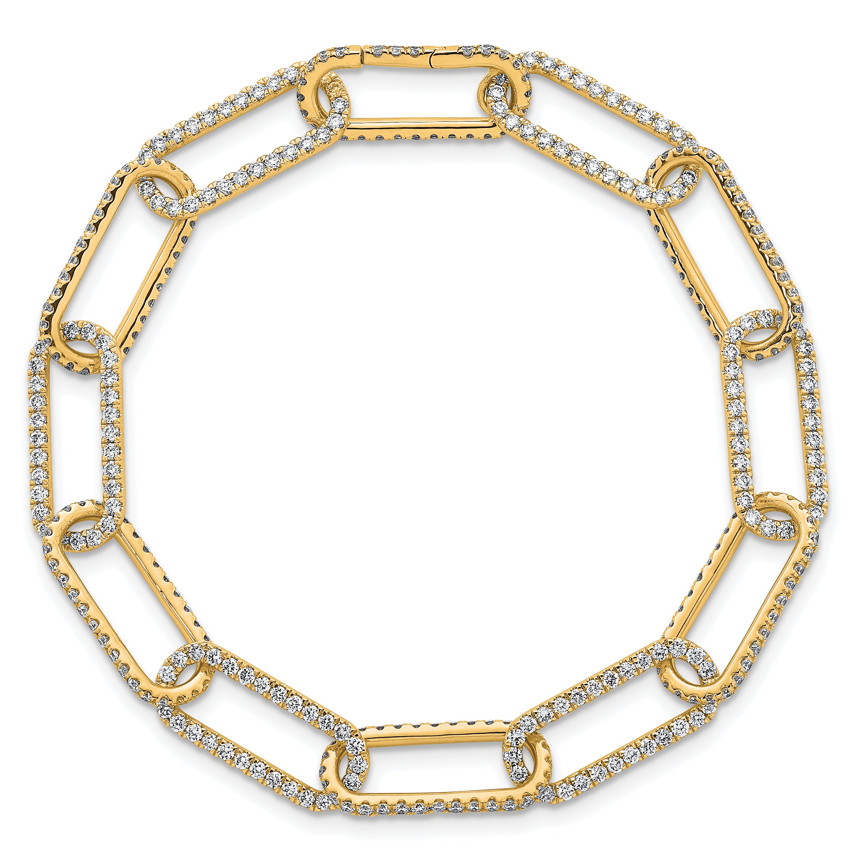 True Origin 14K Yellow Gold 3 1/2 carat Lab Grown Diamond VS+ F+ 7 in with 1 in extension Complete L - Sophia Jewelers
