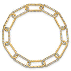 True Origin 14k 4 carat Lab Grown Diamond VS+ F+ 8 inch Link Bracelet with a 1 inch extension