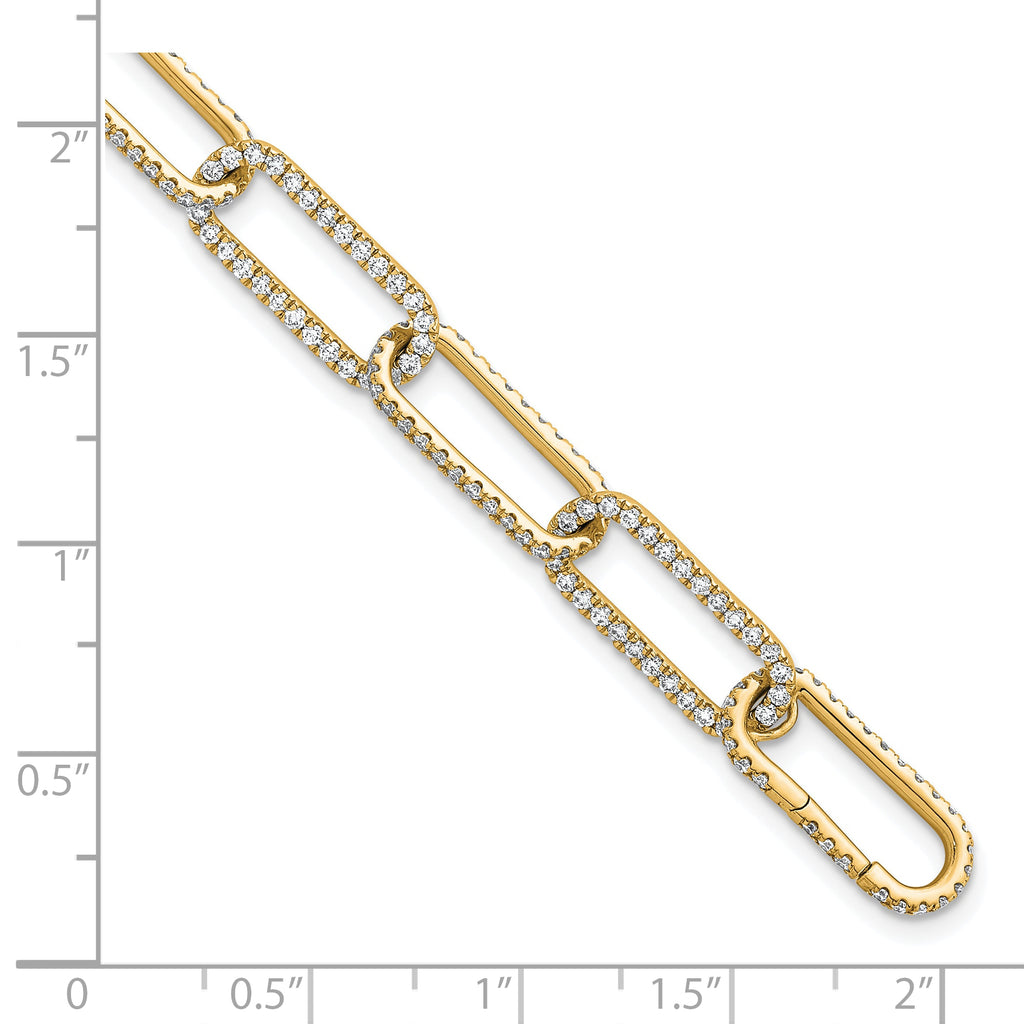 True Origin 14K Yellow Gold 3 1/2 carat Lab Grown Diamond VS+ F+ 7 in with 1 in extension Complete L - Sophia Jewelers