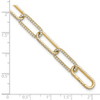 True Origin 14k 4 carat Lab Grown Diamond VS+ F+ 8 inch Link Bracelet with a 1 inch extension