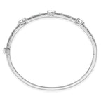 Lab-Grown Diamond Bangle Bracelet in 14K White Gold (1 3/8 ct. tw.), 6.8 Inch - Sophia Jewelers