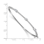 Lab-Grown Diamond Bangle Bracelet in 14K White Gold (1 3/8 ct. tw.), 6.8 Inch - Sophia Jewelers
