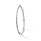 Lab-Grown Diamond Bangle Bracelet in 14K White Gold (1 3/8 ct. tw.), 6.8 Inch - Sophia Jewelers