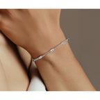 Lab-Grown Diamond Bangle Bracelet in 14K White Gold (1 3/8 ct. tw.), 6.8 Inch - Sophia Jewelers