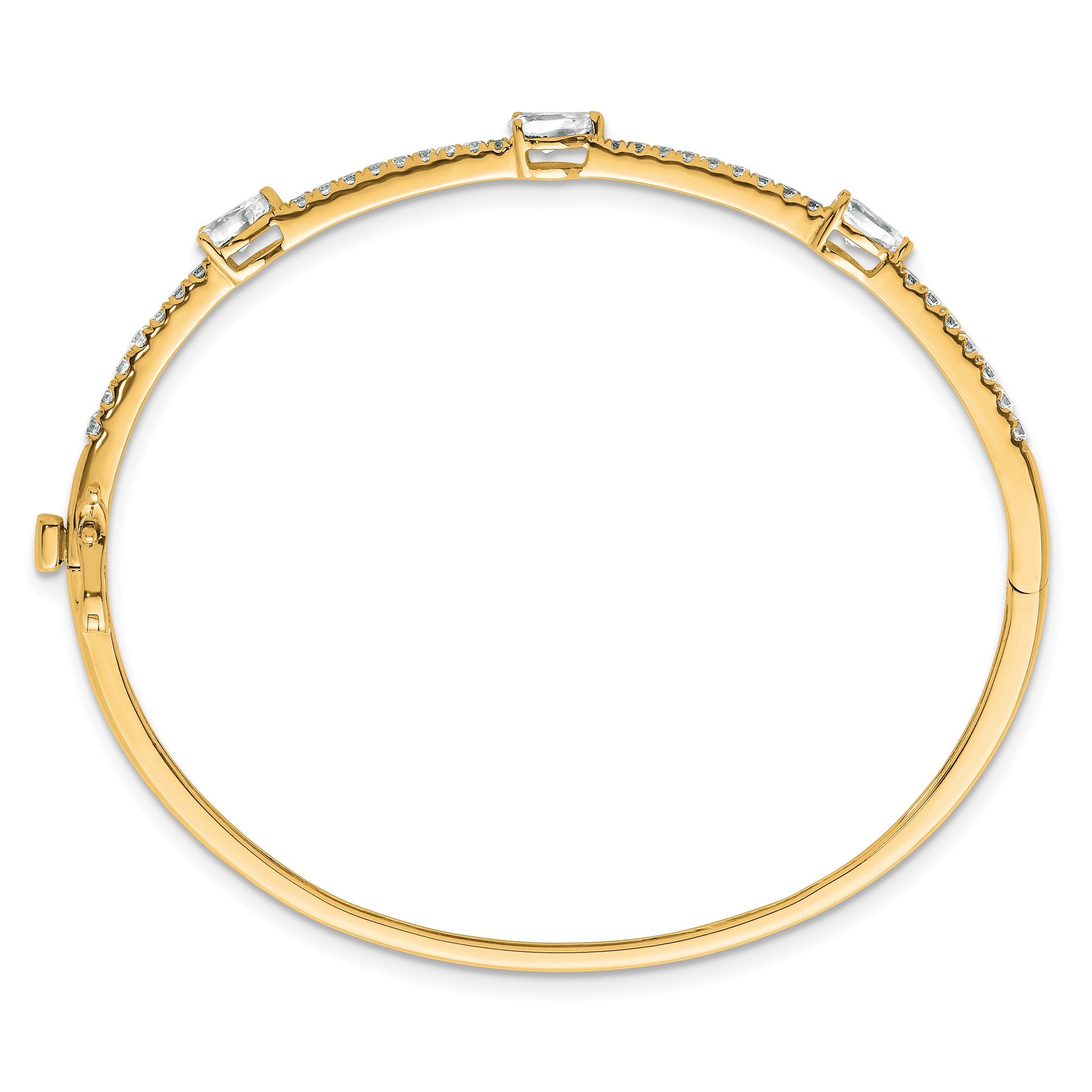 Lab-Grown Diamond Bangle Bracelet in 14K Yellow Gold (1 3/8 ct. tw.), 6.8 Inch Secondary image