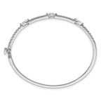 Lab-Grown Diamond Bangle Bracelet in 14K White Gold (1 5/8 ct. tw.), 6.8 Inch - Sophia Jewelers