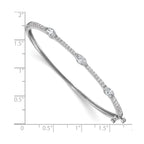 Lab-Grown Diamond Bangle Bracelet in 14K White Gold (1 5/8 ct. tw.), 6.8 Inch - Sophia Jewelers
