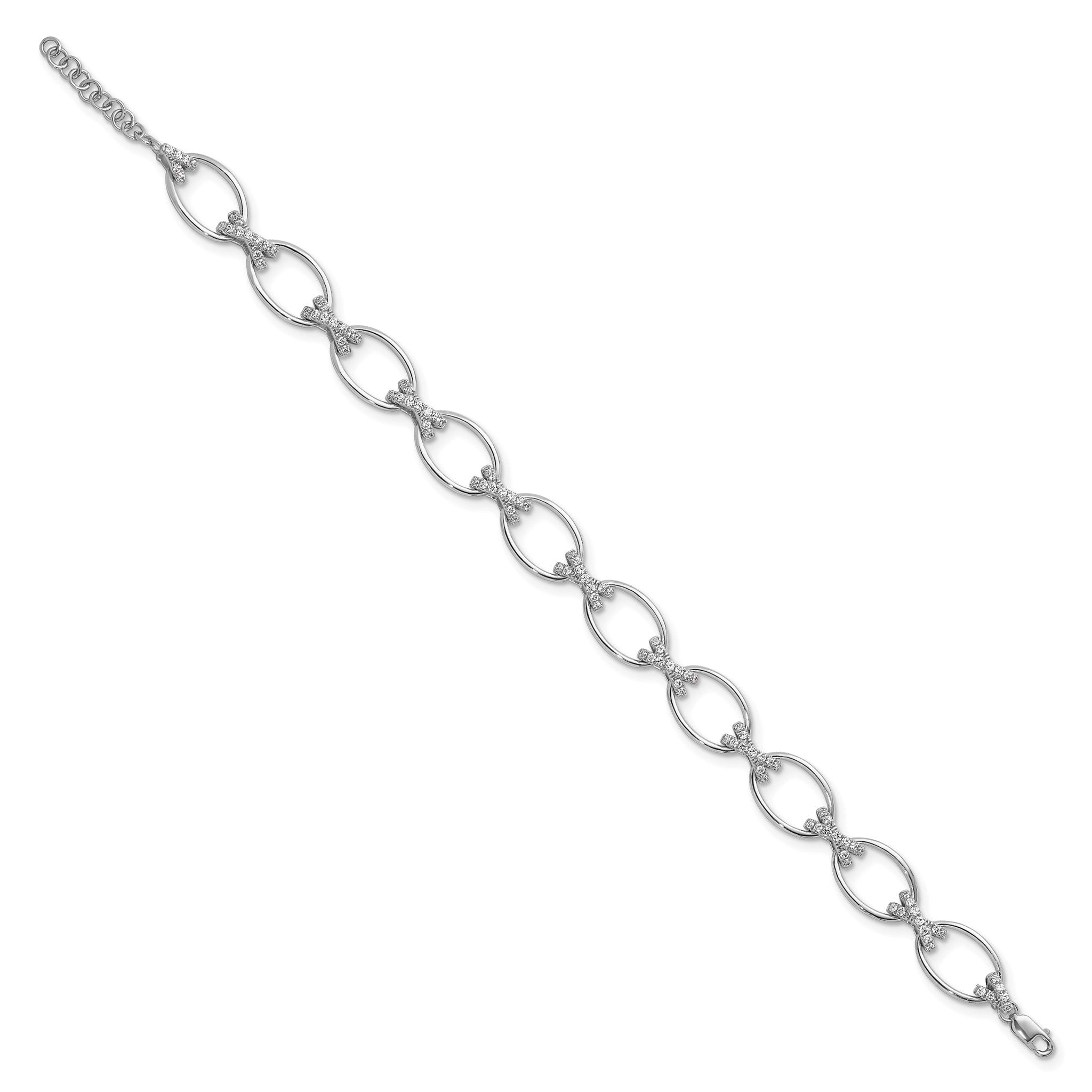 Lab-Grown Diamond Bracelet in 14K White Gold (1 1/6 ct. tw.), 7 Inch Secondary image