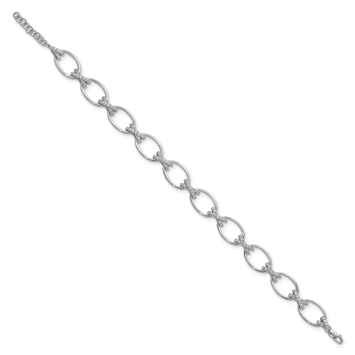 Lab-Grown Diamond Bracelet in 14K White Gold (1 1/6 ct. tw.), 7 Inch - Sophia Jewelers