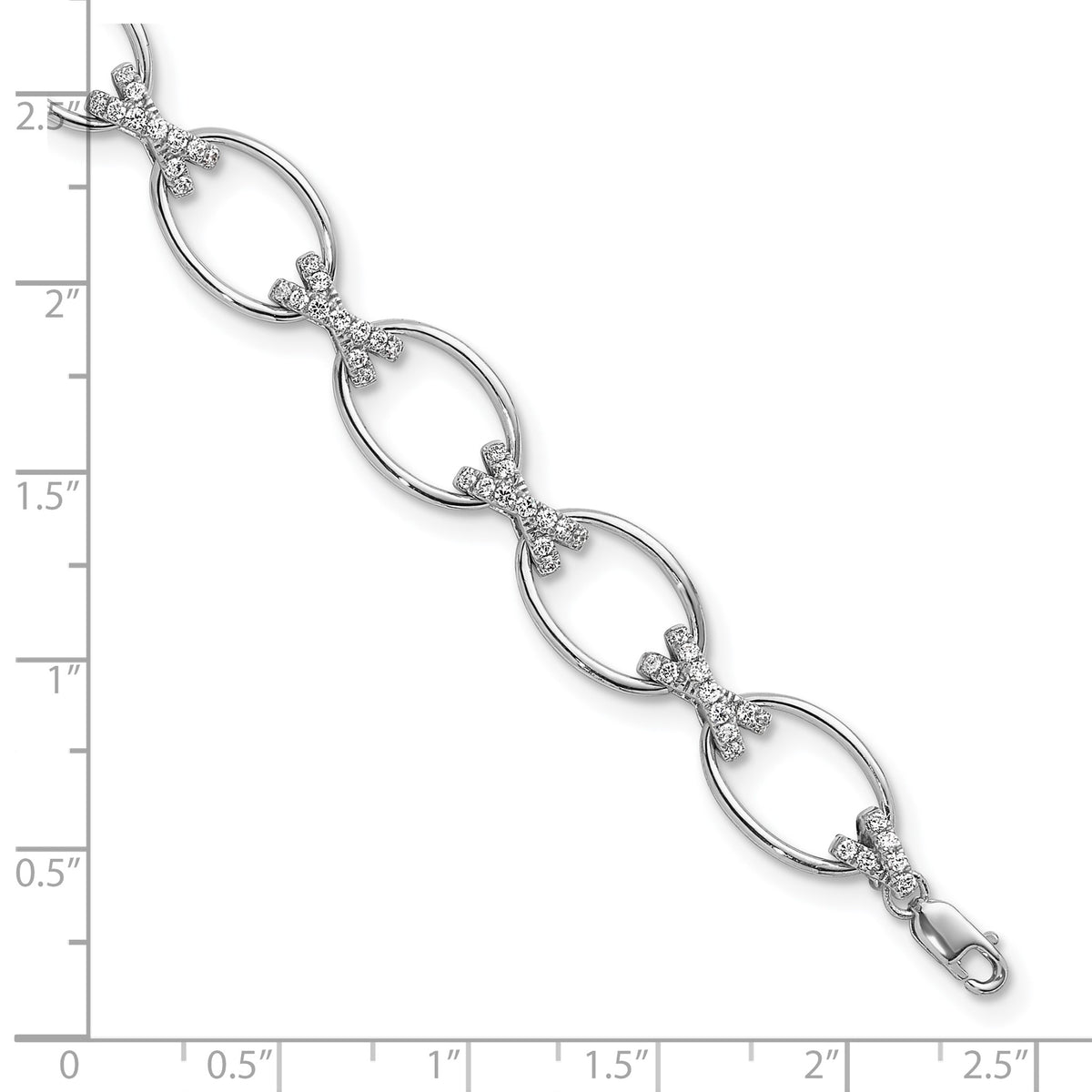 Lab-Grown Diamond Bracelet in 14K White Gold (1 1/6 ct. tw.), 7 Inch - Sophia Jewelers