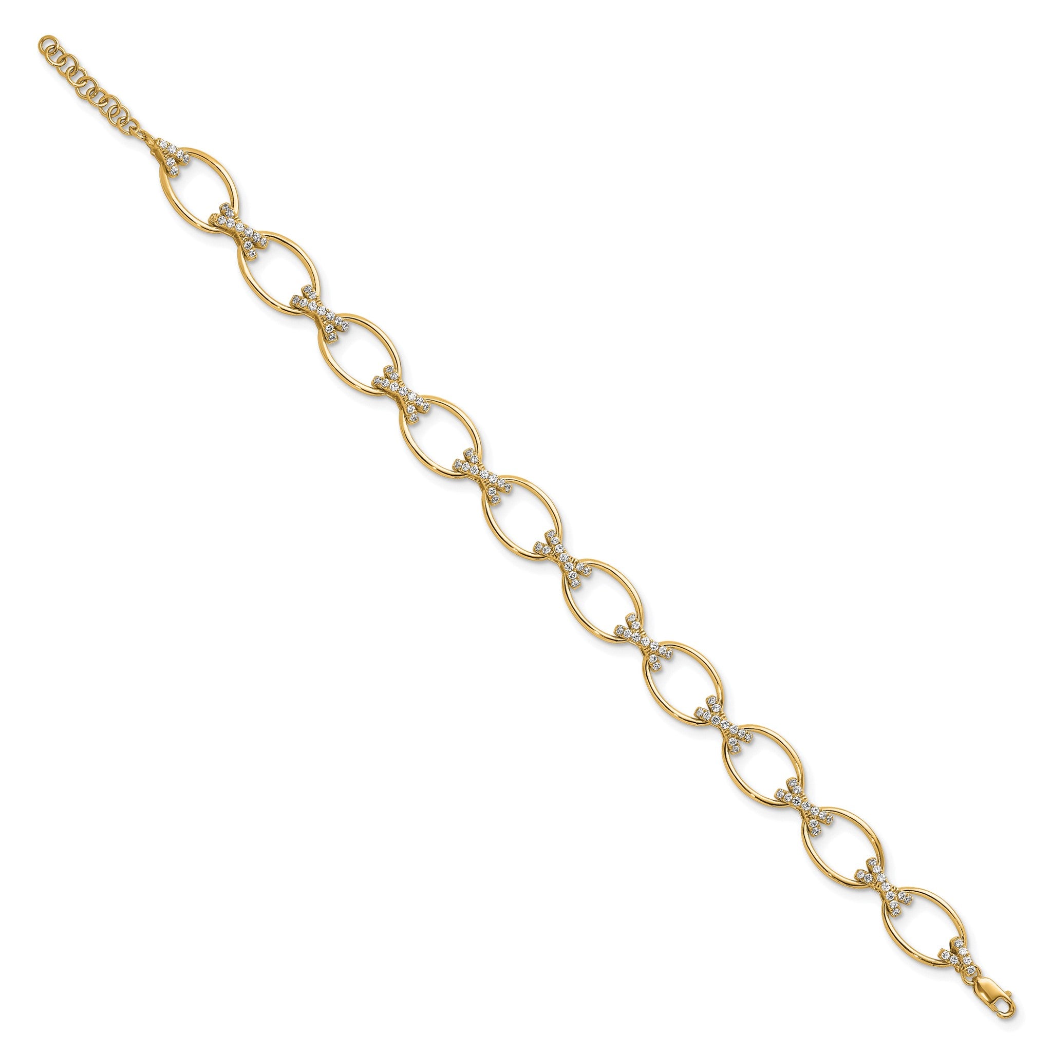 Lab-Grown Diamond Bracelet in 14K Yellow Gold (1 1/6 ct. tw.), 7 Inch Secondary image