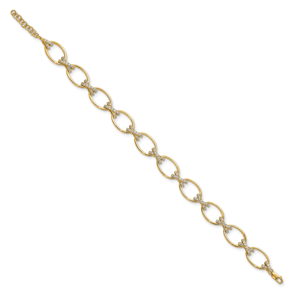 Lab-Grown Diamond Bracelet in 14K Yellow Gold (1 1/6 ct. tw.), 7 Inch - Sophia Jewelers
