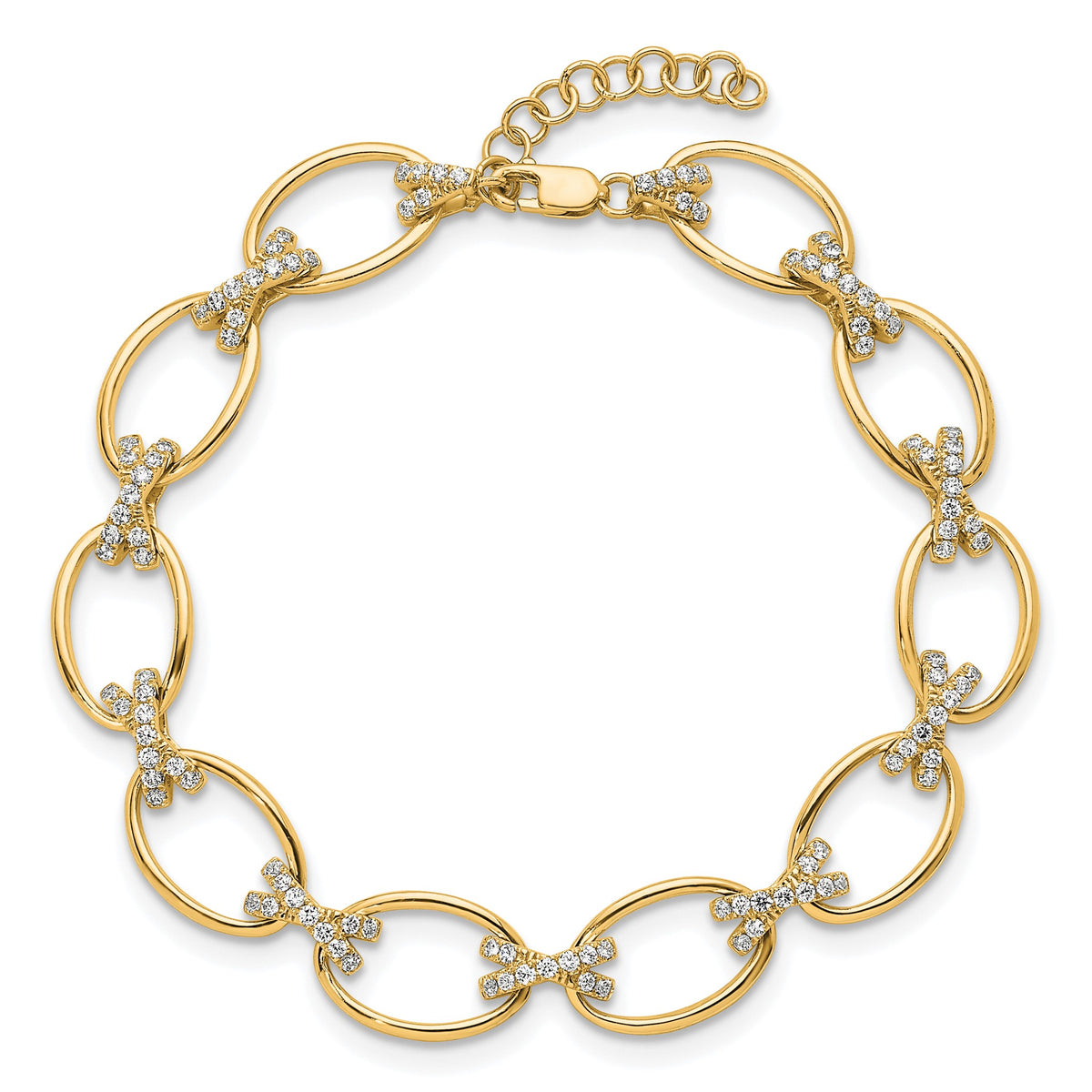 Lab-Grown Diamond Bracelet in 14K Yellow Gold (1 1/6 ct. tw.), 7 Inch - Sophia Jewelers