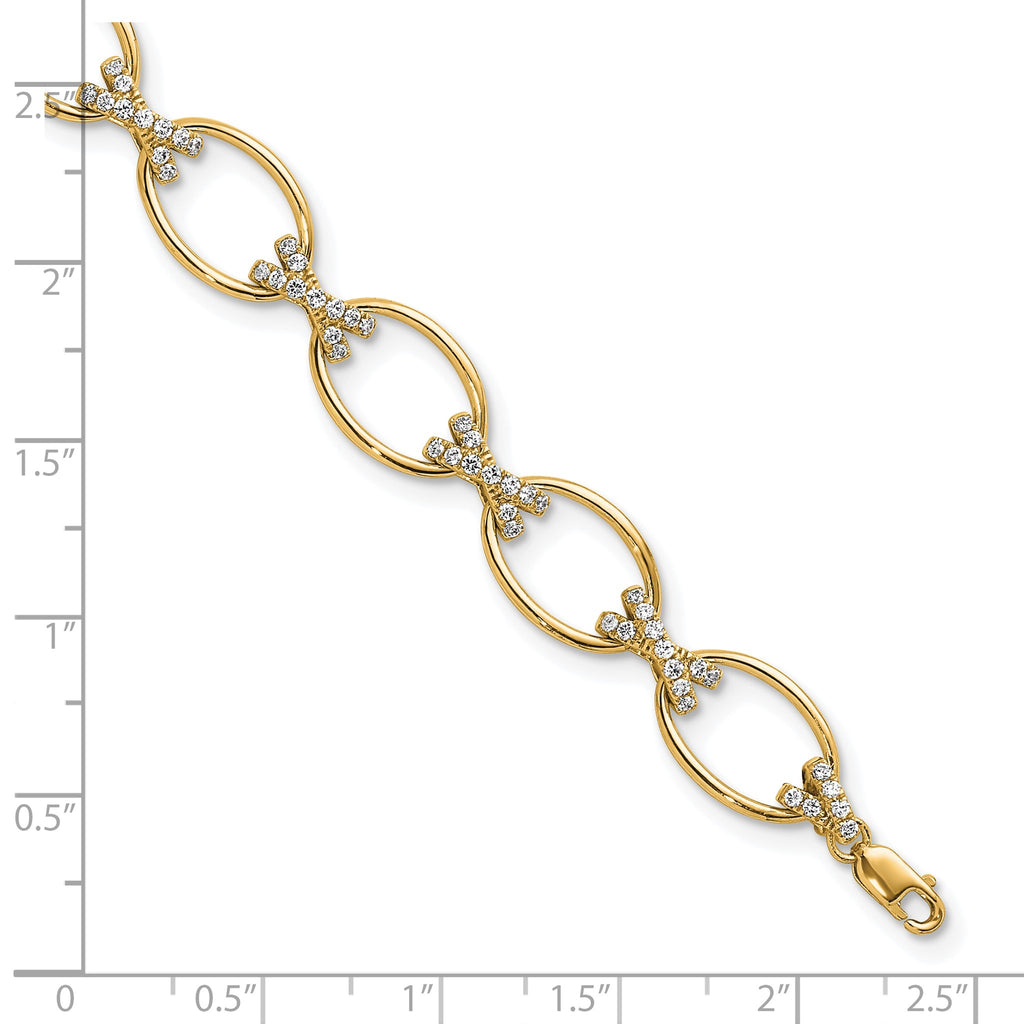 Lab-Grown Diamond Bracelet in 14K Yellow Gold (1 1/6 ct. tw.), 7 Inch - Sophia Jewelers