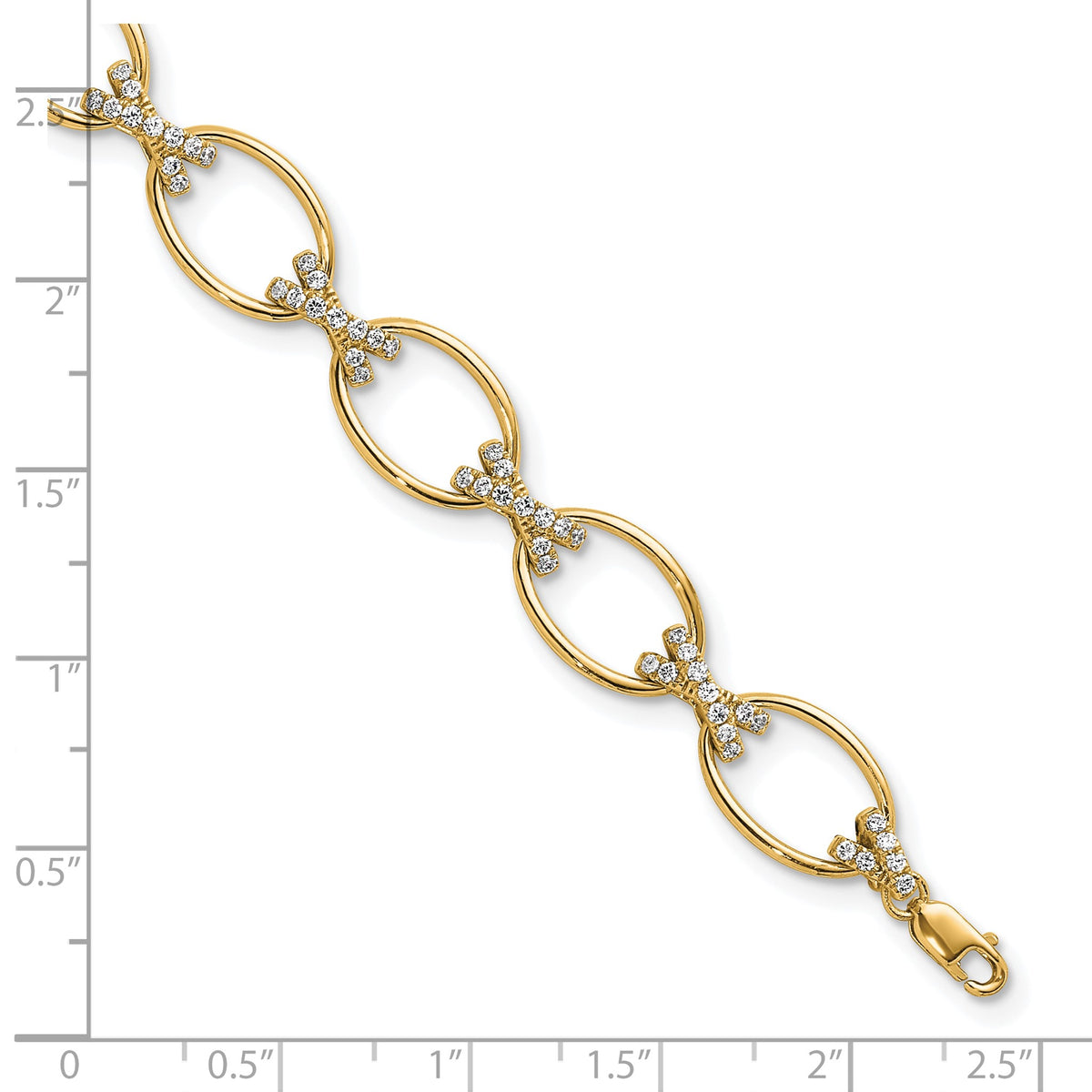 Lab-Grown Diamond Bracelet in 14K Yellow Gold (1 1/6 ct. tw.), 7 Inch - Sophia Jewelers