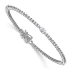 Pear Lab-Grown Diamond Center Bracelet in 14K White Gold (4 1/2 ct. tw.), 7 Inch - Sophia Jewelers