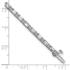 14k White Gold 4 7/8 carat Certified Lab Grown Diamond VS/SI+ G+ Complete Emerald and Round Tennis B - Sophia Jewelers