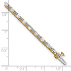 14k 4 7/8 carat Certified Lab Grown Diamond VS/SI+ G+ Complete Emerald and Round Tennis Bracelet - Sophia Jewelers