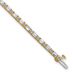 14k 5 carat Certified Lab Grown Diamond VS+ F+ Complete Emerald and Round Tennis Bracelet, IGI Jewel - Sophia Jewelers