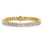 14k 10 1/2 carat Lab Grown Diamond VS+ F+ Complete Round Double Row Tennis Bracelet - Sophia Jewelers