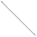 14k White Gold 5 carat Lab Grown Diamond VS/SI+ G+ Complete Oval Tennis Bracelet - Sophia Jewelers