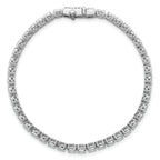 14k White Gold 5 carat Lab Grown Diamond VS+ F+ Complete Oval Tennis Bracelet - Sophia Jewelers