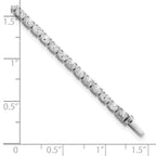 14k White Gold 5 carat Lab Grown Diamond VS+ F+ Complete Oval Tennis Bracelet - Sophia Jewelers