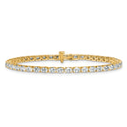 14k 5 carat Lab Grown Diamond VS/SI+ G+ Complete Oval Tennis Bracelet - Sophia Jewelers
