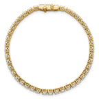 14k 5 carat Lab Grown Diamond VS+ F+ Complete Oval Tennis Bracelet - Sophia Jewelers