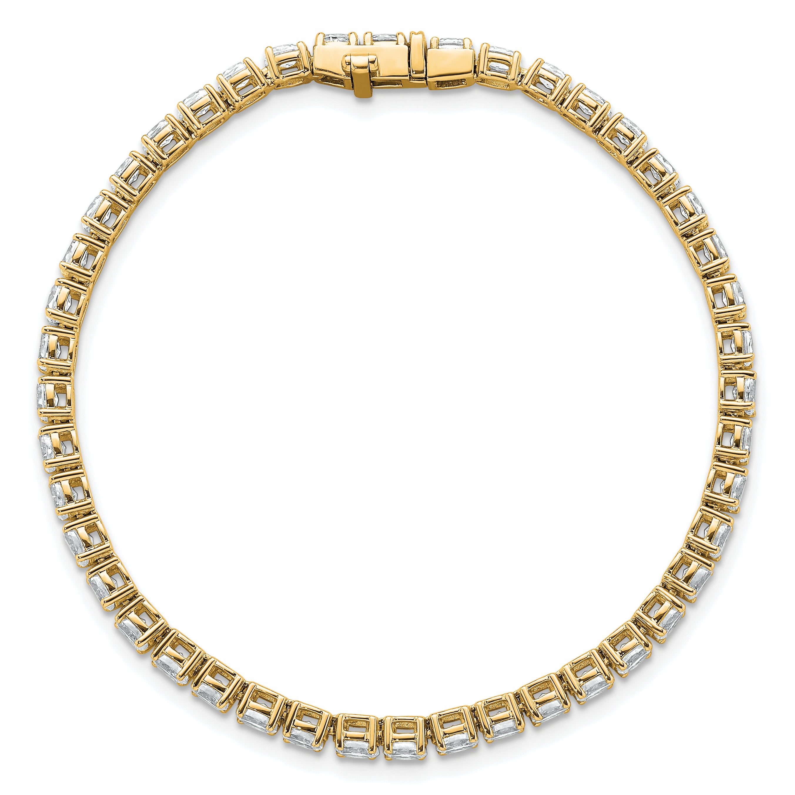 14k 5 carat Lab Grown Diamond VS+ F+ Complete Oval Tennis Bracelet - Sophia Jewelers