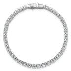 14k White Gold 7 carat Lab Grown Diamond VS/SI+ G+ Complete Oval Tennis Bracelet - Sophia Jewelers