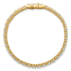 14k 7 carat Lab Grown Diamond VS/SI+ G+ Complete Oval Tennis Bracelet - Sophia Jewelers