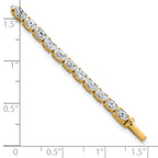 14k 7 carat Lab Grown Diamond VS/SI+ G+ Complete Oval Tennis Bracelet - Sophia Jewelers