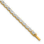 14k 7 carat Lab Grown Diamond VS+ F+ Complete Oval Tennis Bracelet - Sophia Jewelers