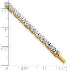 14k 9 7/8 carat Lab Grown Diamond VS/SI+ G+ Complete Oval Tennis Bracelet - Sophia Jewelers