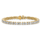 14k 10 carat Lab Grown Diamond VS/SI+ G+ Complete Princess and Round Tennis Bracelet - Sophia Jewelers