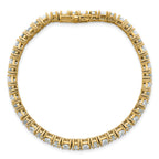 14k 10 carat Lab Grown Diamond VS/SI+ G+ Complete Princess and Round Tennis Bracelet - Sophia Jewelers