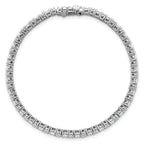 14k White Gold 5 carat Lab Grown Diamond VS/SI+ G+ Complete Princess and Round Tennis Bracelet - Sophia Jewelers