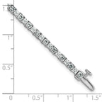 14k White Gold 5 carat Lab Grown Diamond VS/SI+ G+ Complete Princess and Round Tennis Bracelet - Sophia Jewelers