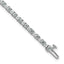 14k White Gold 5 carat Lab Grown Diamond VS+ F+ Complete Princess and Round Tennis Bracelet - Sophia Jewelers