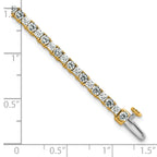 14k 5 carat Lab Grown Diamond VS/SI+ G+ Complete Princess and Round Tennis Bracelet - Sophia Jewelers