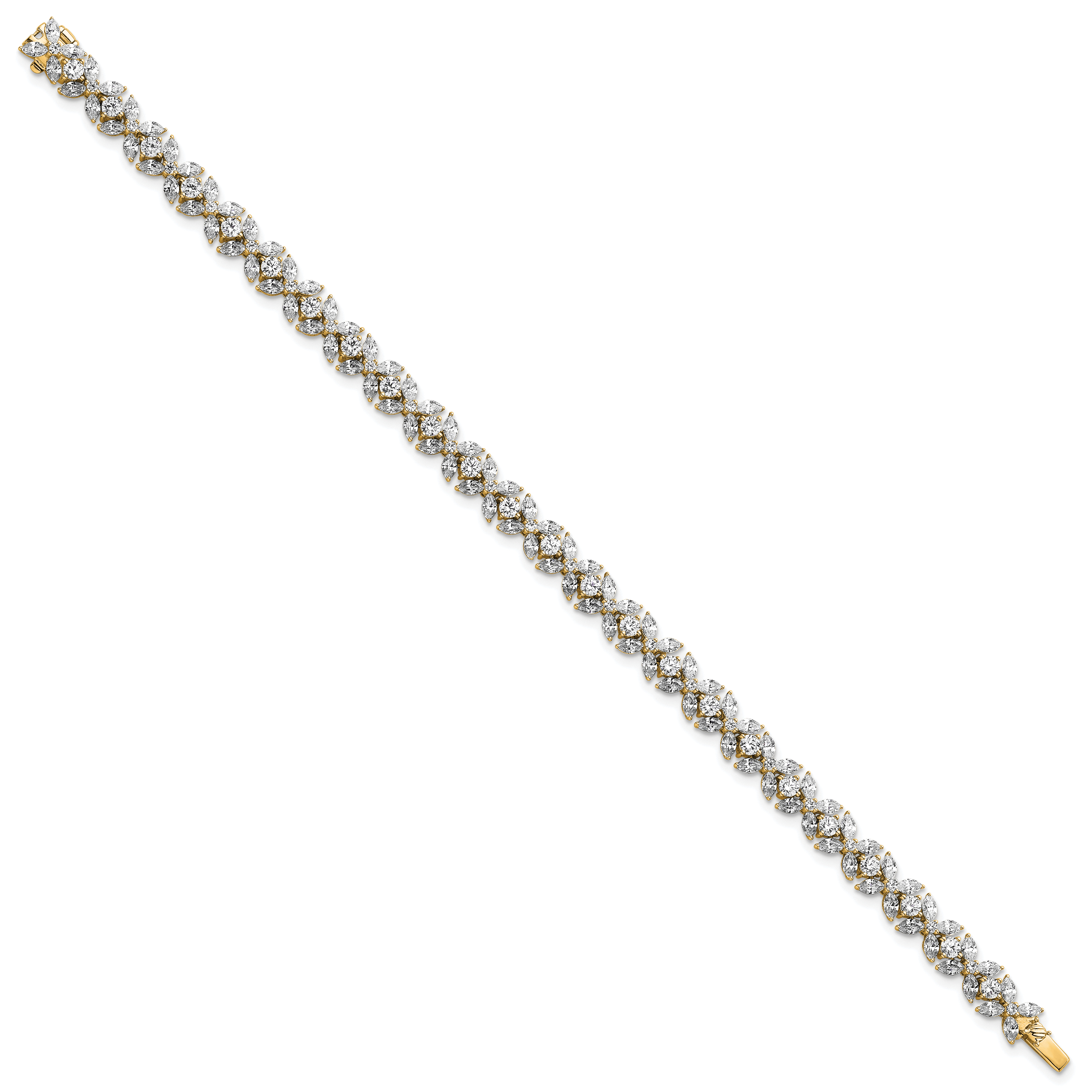 14k 6 3/4 carat Lab Grown Diamond VS+ F+ Complete Fashion Tennis Bracelet Secondary image